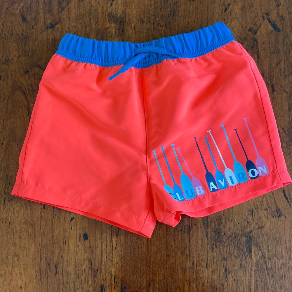 NWOT - Jacadi Paris orange swim trunks.